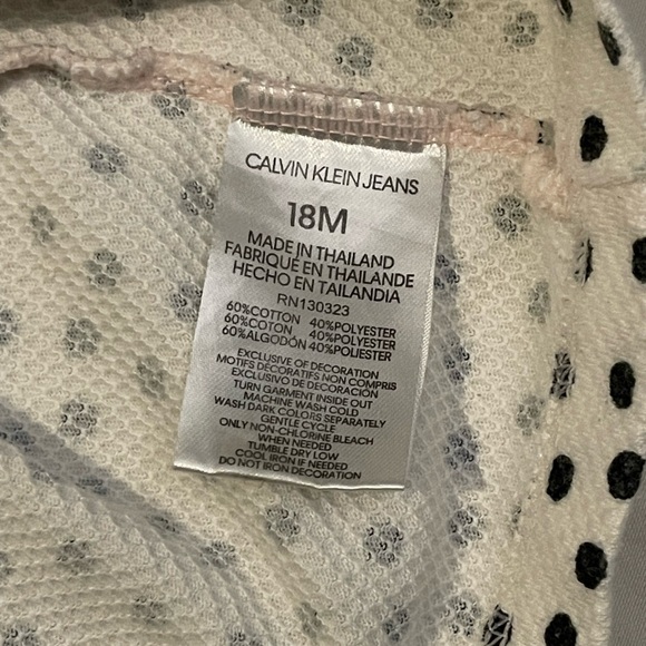 CALVIN KLEIN JEANS Toddler Girl 18m Polka Dot Dress - Picture 3 of 3
